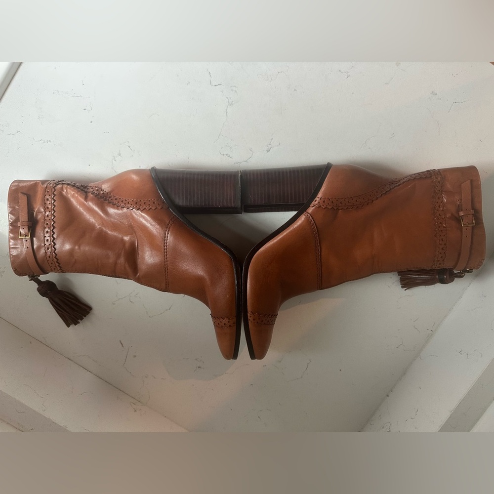 Tory‎ Burch Huxley sz8 brown booties - Picture 9 of 13